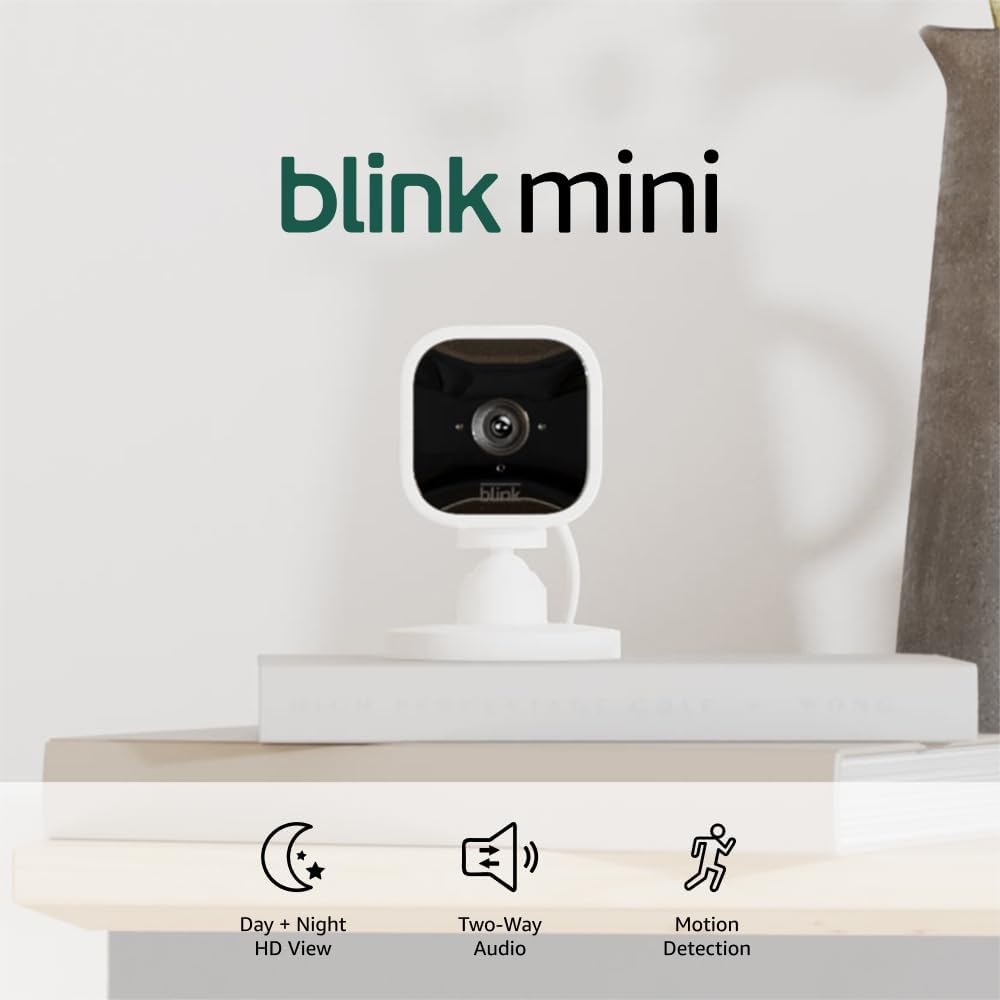 Blink Mini - Compact indoor plug-in smart security camera