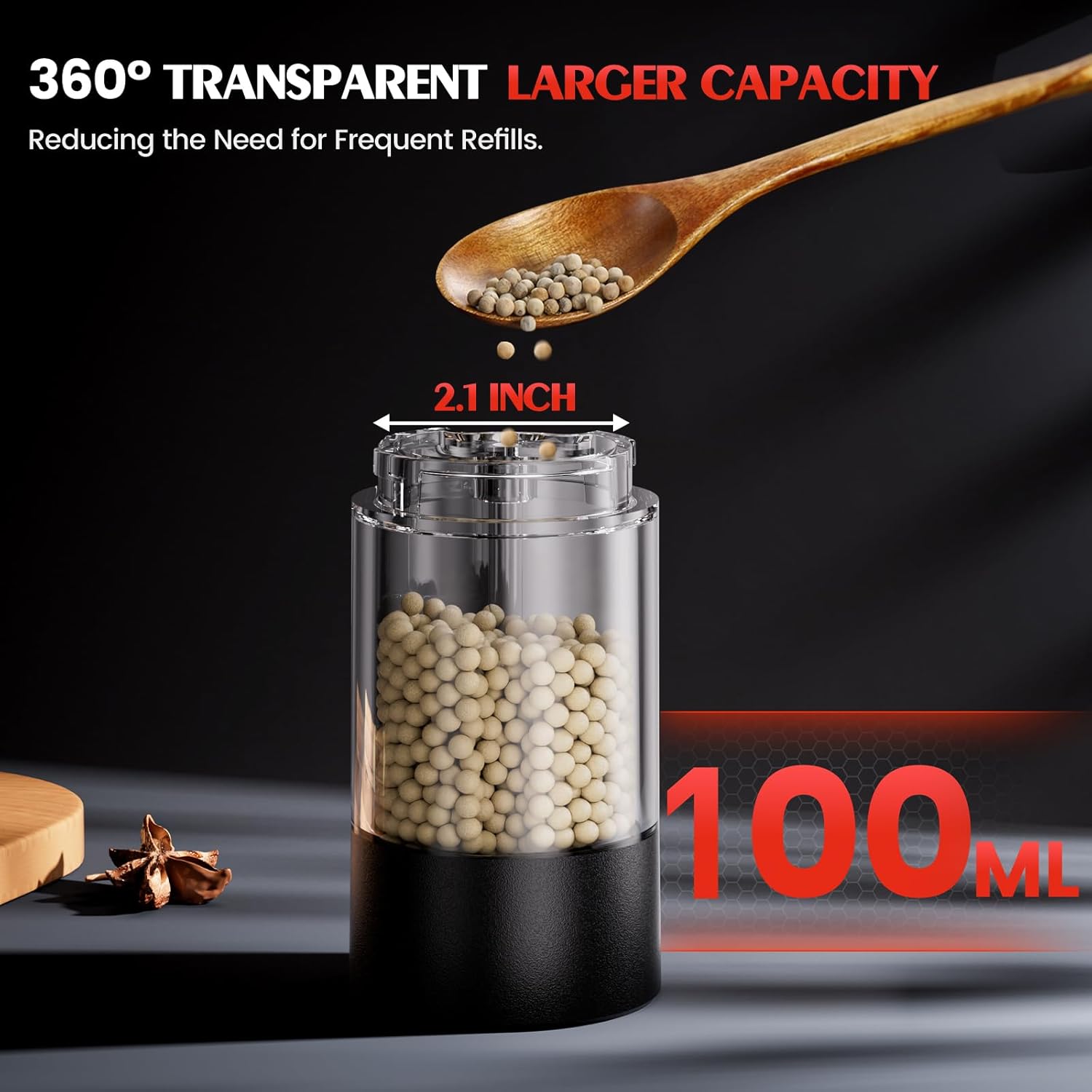 Electric Salt and Pepper Grinder Set