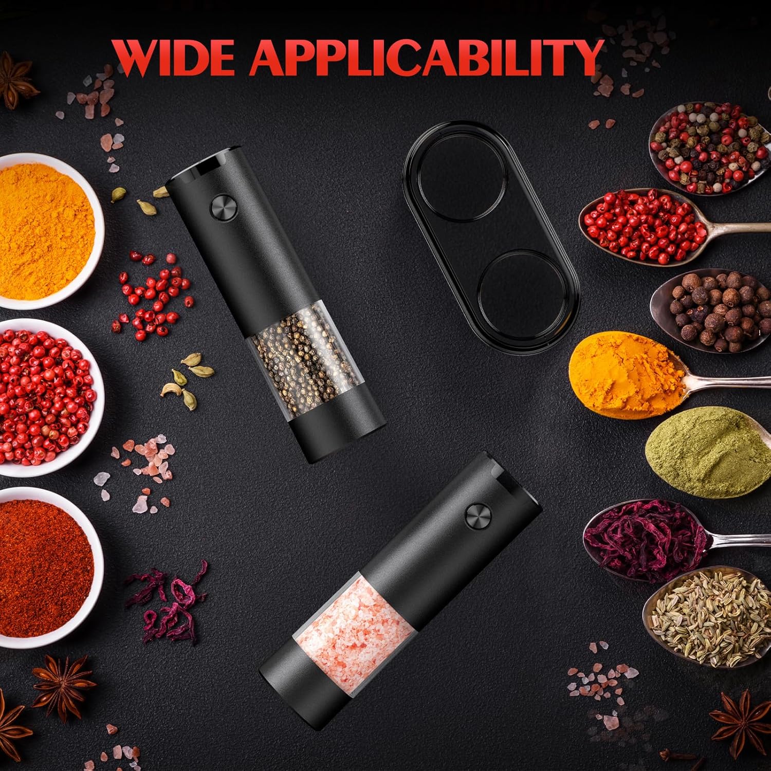 Electric Salt and Pepper Grinder Set