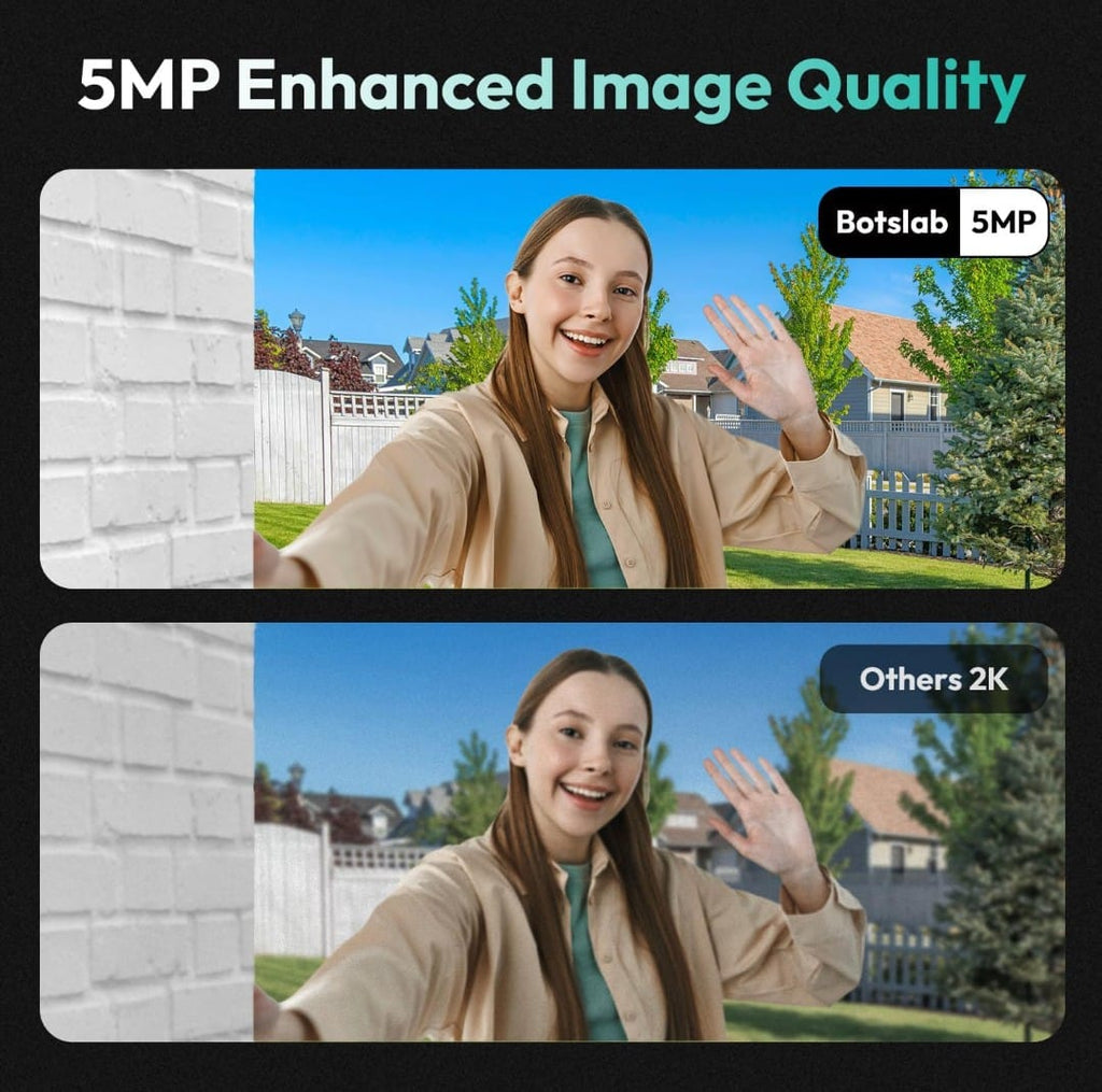 BOTSLAB 5MP Wireless Video Doorbell Camera