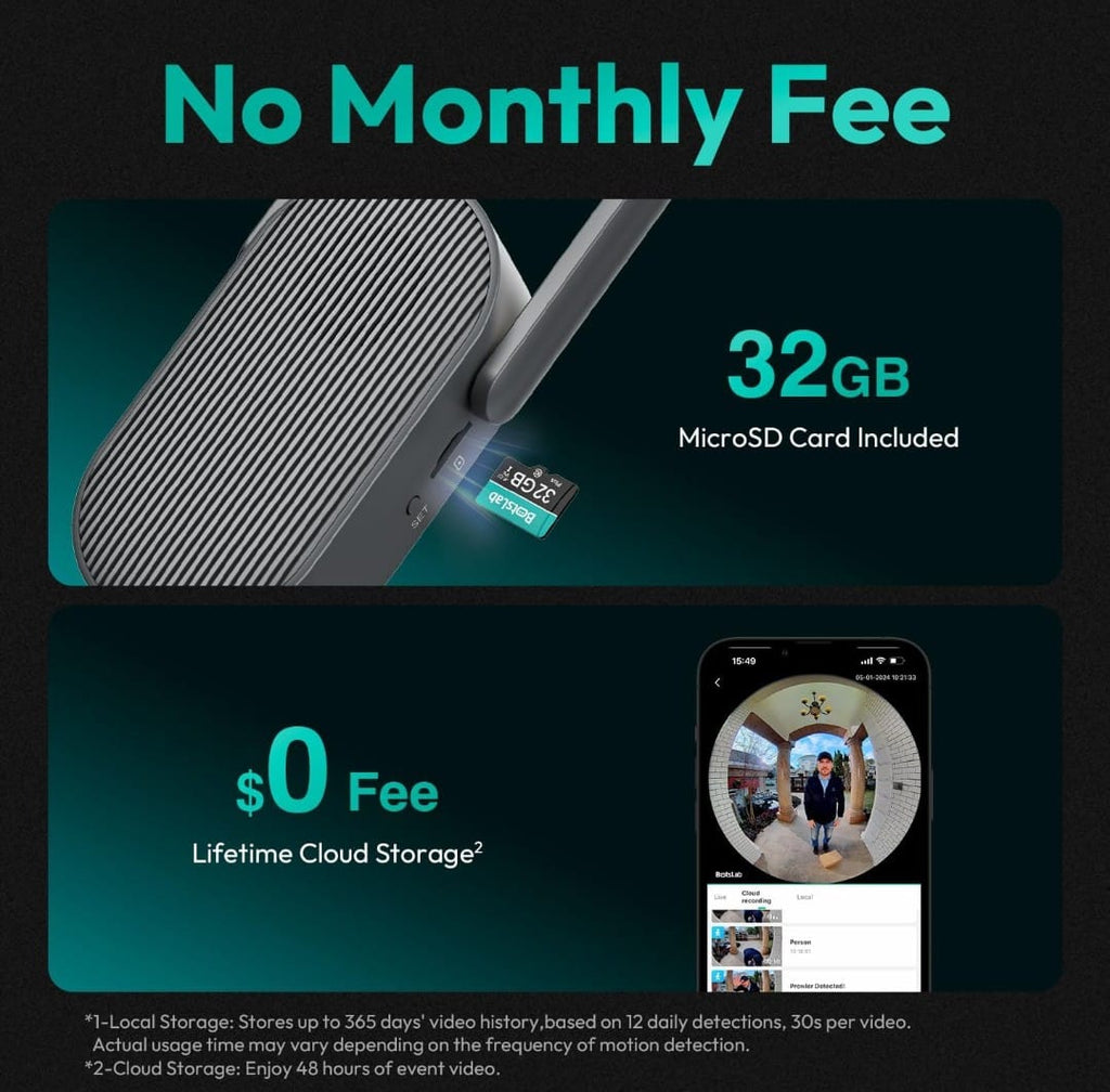 BOTSLAB 5MP Wireless Video Doorbell Camera