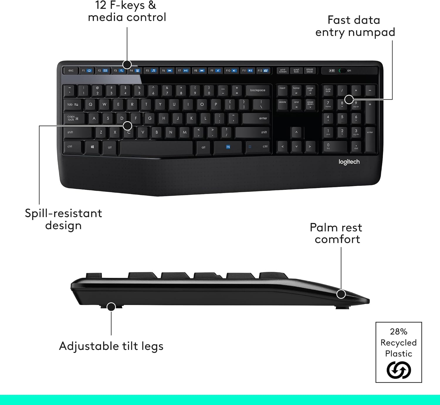 Logitech MK345 Wireless Keyboard and Mouse Combo